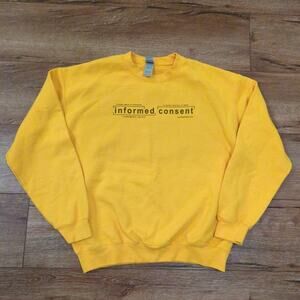 Informed Consent Women's Medium Sweatshirt Yellow Definition Feminist